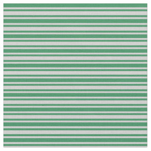 Light Grey & Sea Green Lines Fabric