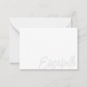 Light Grey Signature Name  Card