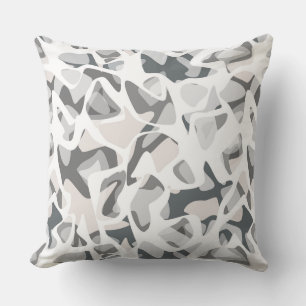 Light Grey Spots Abstract spotted pattern Cushion