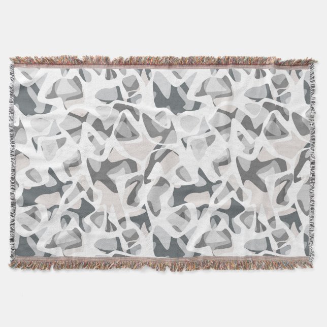 Light Grey Spots Abstract spotted pattern  Throw Blanket (Front)