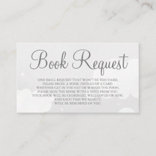 Light Grey Star Sky Book Request Card