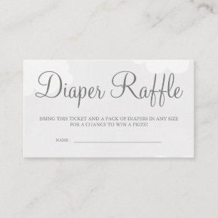 Light Grey Starry Sky Diaper Raffle Card Tickets