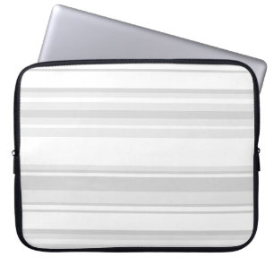 Light grey stripes laptop sleeve