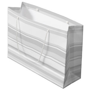 Light grey stripes large gift bag