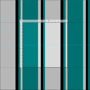 Light Grey, Teal, and Black Coloured Lines Fabric
