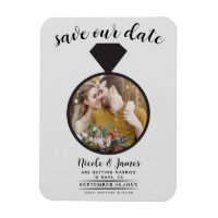 Light Grey Wedding Ring Photo Save the Date