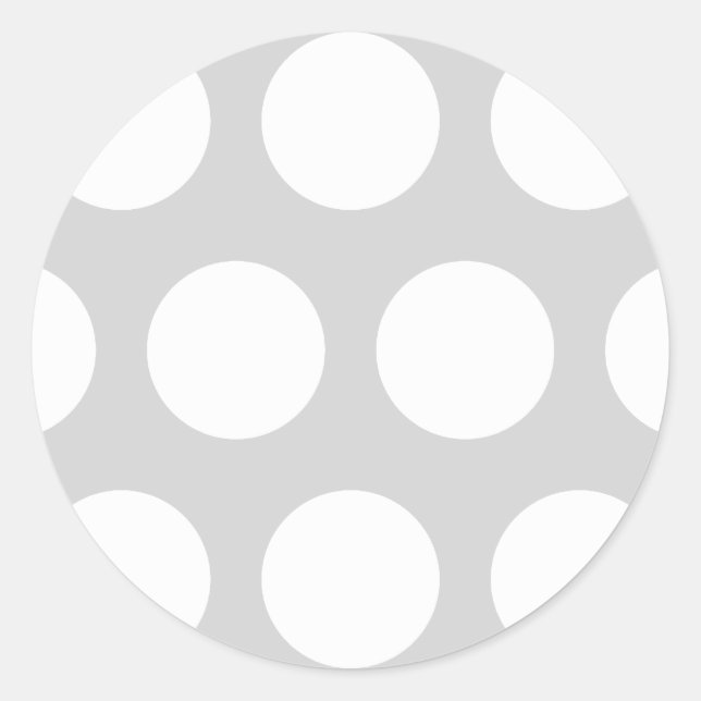 Light Grey with Dots Classic Round Sticker (Front)