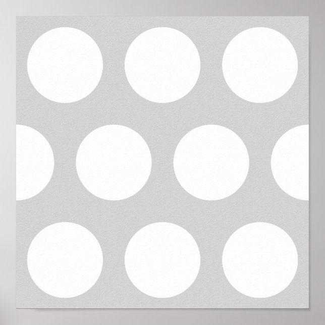 Light Grey with Dots Poster (Front)