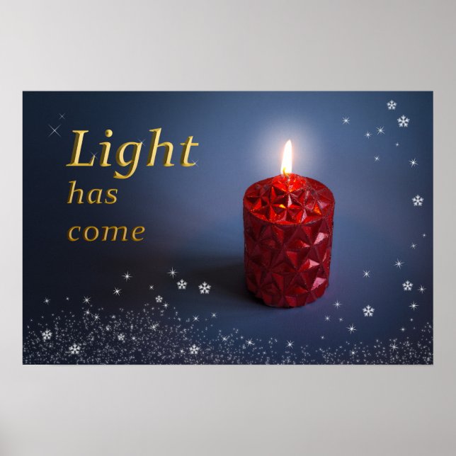 Light has come Christian poster design (Front)