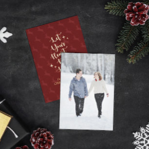 Light Heart Reindeer Personalised Christmas Photo