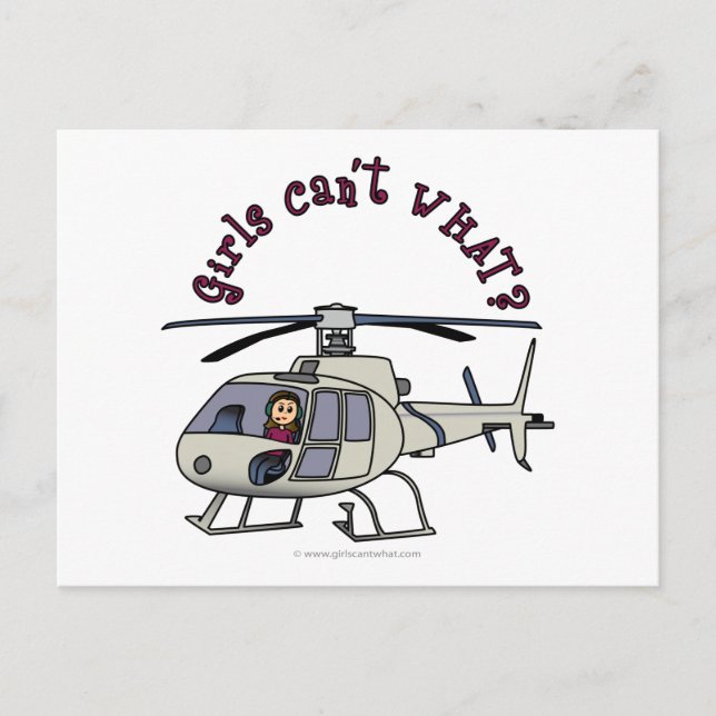 Light Helicopter Girl Postcard (Front)
