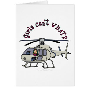Light Helicopter Pilot Girl