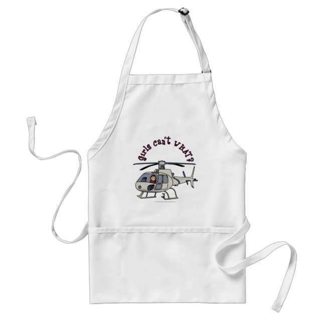 Light Helicopter Pilot Girl Standard Apron (Front)