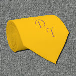 Light  honey  amber   - your monograms Tie<br><div class="desc">A solid color necktie in a bright, warm, golden yellow known as Light Honey Amber (#FFC30B ) . This refined shade radiates warmth and quiet confidence, making it a stylish choice for special occasions, celebrations, or elegant daytime events. Pairs beautifully with a crisp white shirt for a classic look, or...</div>