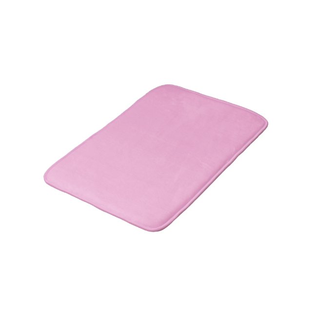 Light Hot Pink Solid Colour Bath Mat (Angled)