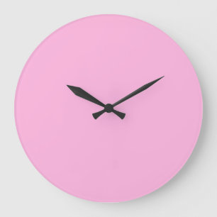 Light Hot Pink Solid Colour Large Clock