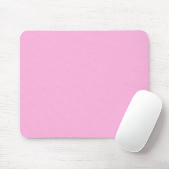 Light Hot Pink Solid Colour Mouse Pad (With Mouse)