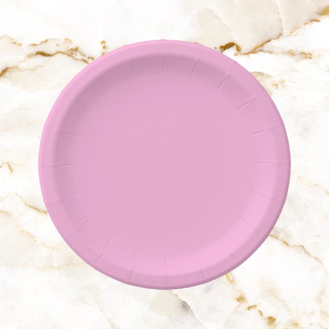 Light Hot Pink Solid Colour Paper Plate (Creator Uploaded)