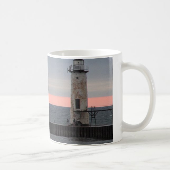 Light house and sunset view coffee mug (Right)