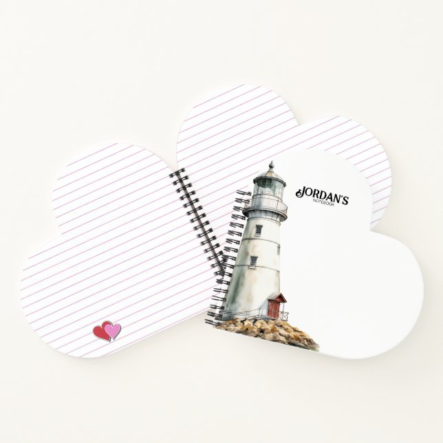 Light house lightbrown MINI Notebook (Inside)
