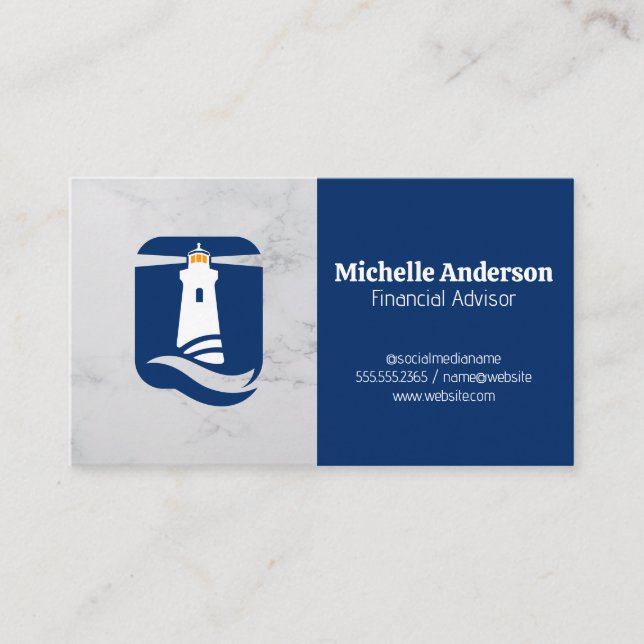 Light House Logo | Corporate Business Card (Front)