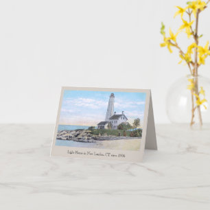 Light House New London CT Card