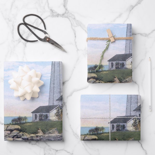 Light House New London CT  Wrapping Paper Sheet (Front)