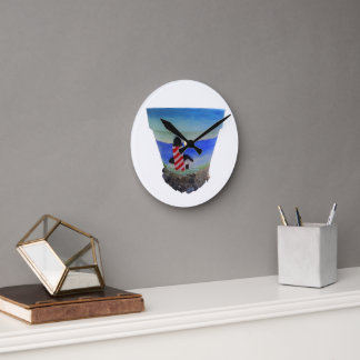 Light House Ocean View Clay Pot Wall Clock 