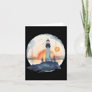 Light House Seaside House Sailing Boating Sea Ligh Card