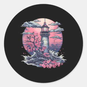 Light House Seaside House Sailing Boating Sea Ligh Classic Round Sticker