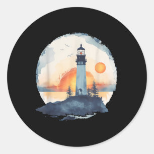 Light House Seaside House Sailing Boating Sea Ligh Classic Round Sticker
