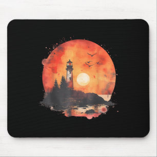 Light House Seaside House Sailing Boating Sea Ligh Mouse Pad
