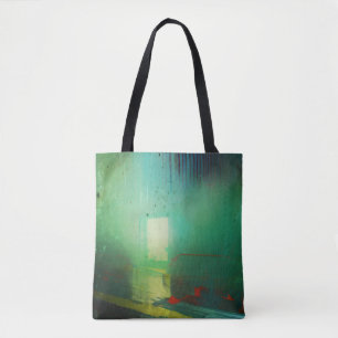 Light in doorway tote bag