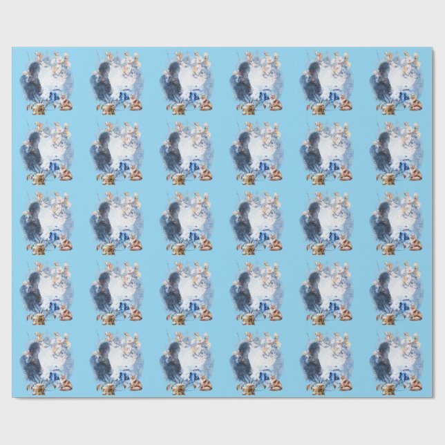 Light In The Dark Winter Solstice Magic Wrapping Paper (Flat)
