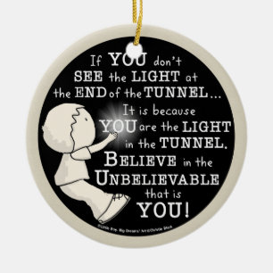 Light in the Tunnel Ceramic Tree Decoration