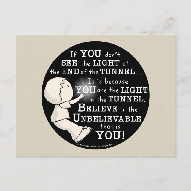 Light in the Tunnel Postcard (Front)