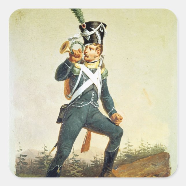 Light Infantry Ensign, 1811 Square Sticker (Front)