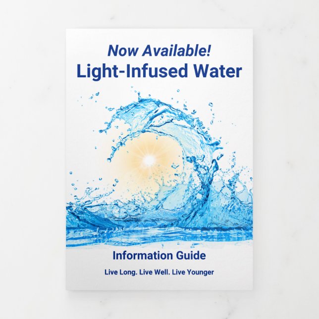 Light Infused Water - Trifold Letter Fold Card (Cover)