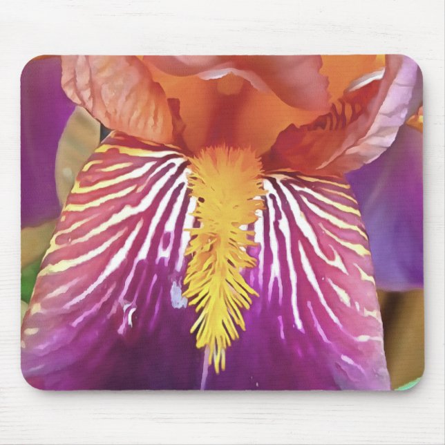 Light Iris Macro Artistic Abstract Mouse Pad (Front)
