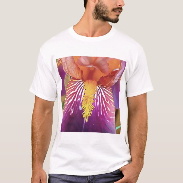 Light Iris Macro Artistic Abstract T-Shirt (Front)