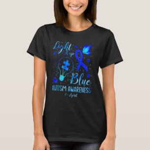 Light It Up Blue Autism Awareness Autistic Puzzle  T-Shirt