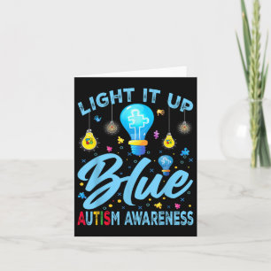 Light It Up Blue Autism Awareness Card