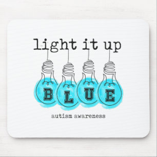 Light It Up Blue Autism Awareness Premium T-Shirt1 Mouse Pad