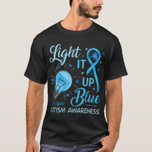 Light It Up Blue Autism Awareness Puzzle Men Women T-Shirt
