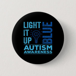 Light It Up Blue Autism Awareness S 6 Cm Round Badge