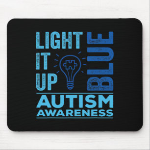 Light It Up Blue Autism Awareness S Mouse Pad