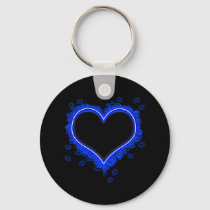Light It Up Blue Autism Heart Puzzle Pieces Autism Key Ring