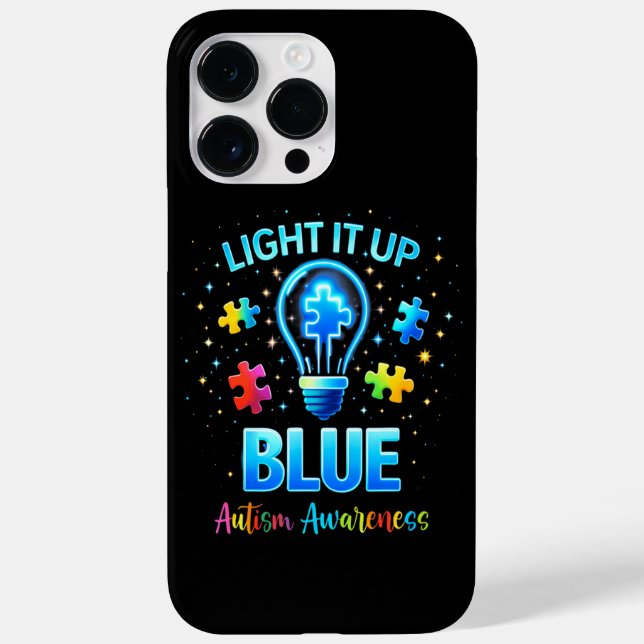 Light It Up Blue Autistic Autism Awareness Case-Mate iPhone Case (Back)
