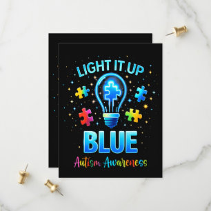 Light It Up Blue Autistic Autism Awareness Save The Date