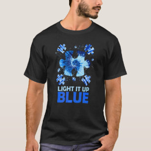 Light It Up Blue Puzzle Autism Awareness Mum Dad K T-Shirt